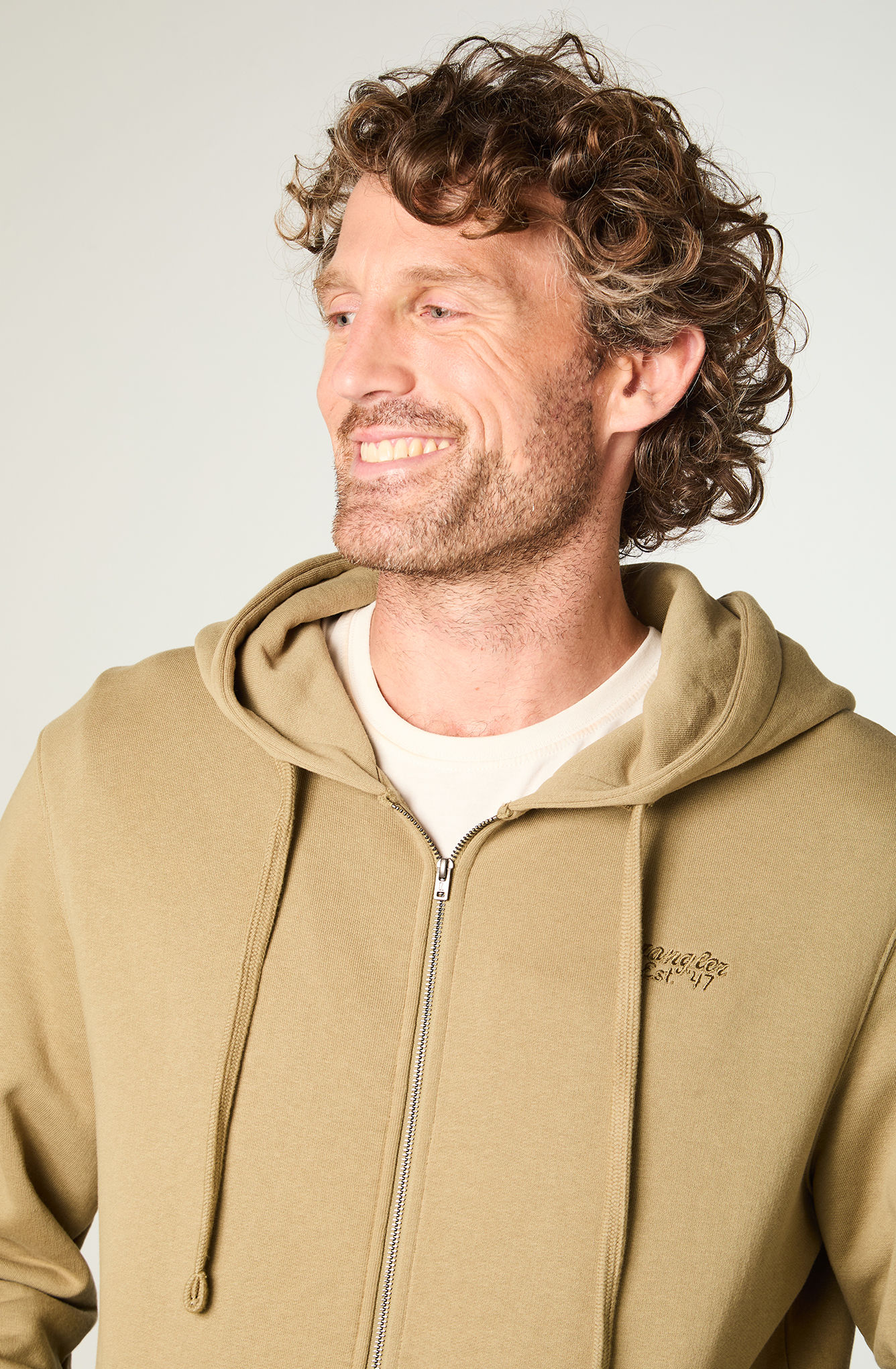 POLERON HOMBRE HOODIE FULL ZIPER REGULAR FIT ALOE - 3