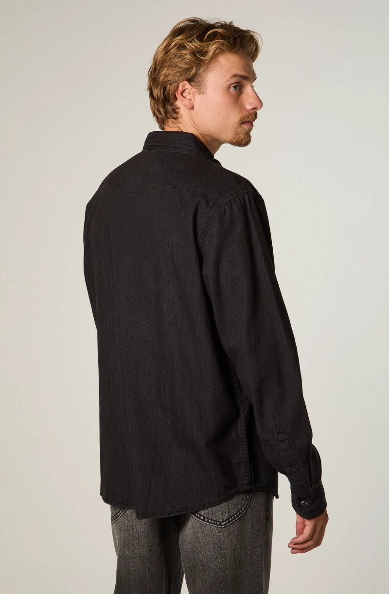 CAMISA  HOMBRE REGULAR NEGRO WESTERN - 4
