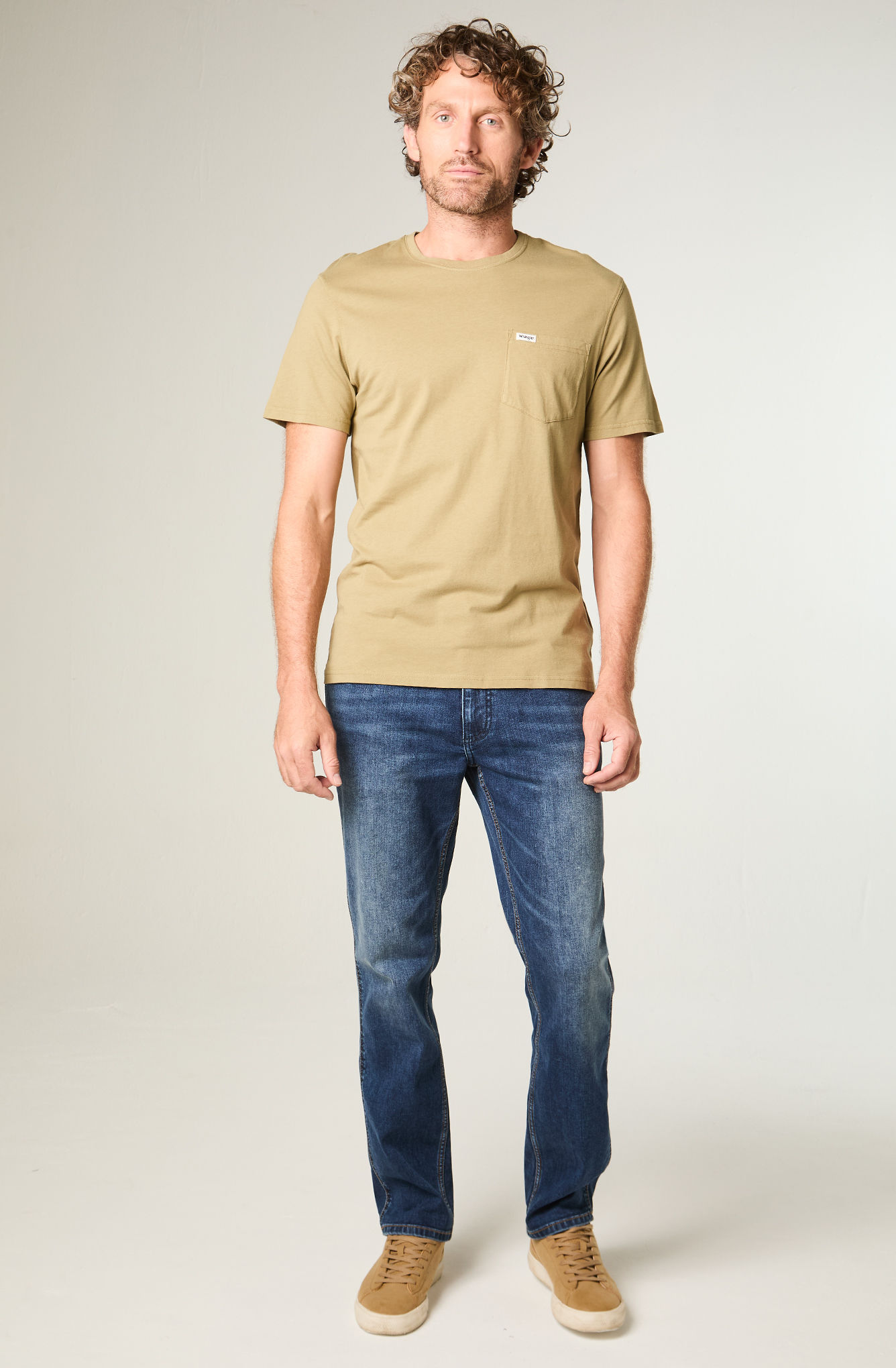 POLERA HOMBRE SS POCKET TEE REGULAR FIT VERDE MILITAR - 2