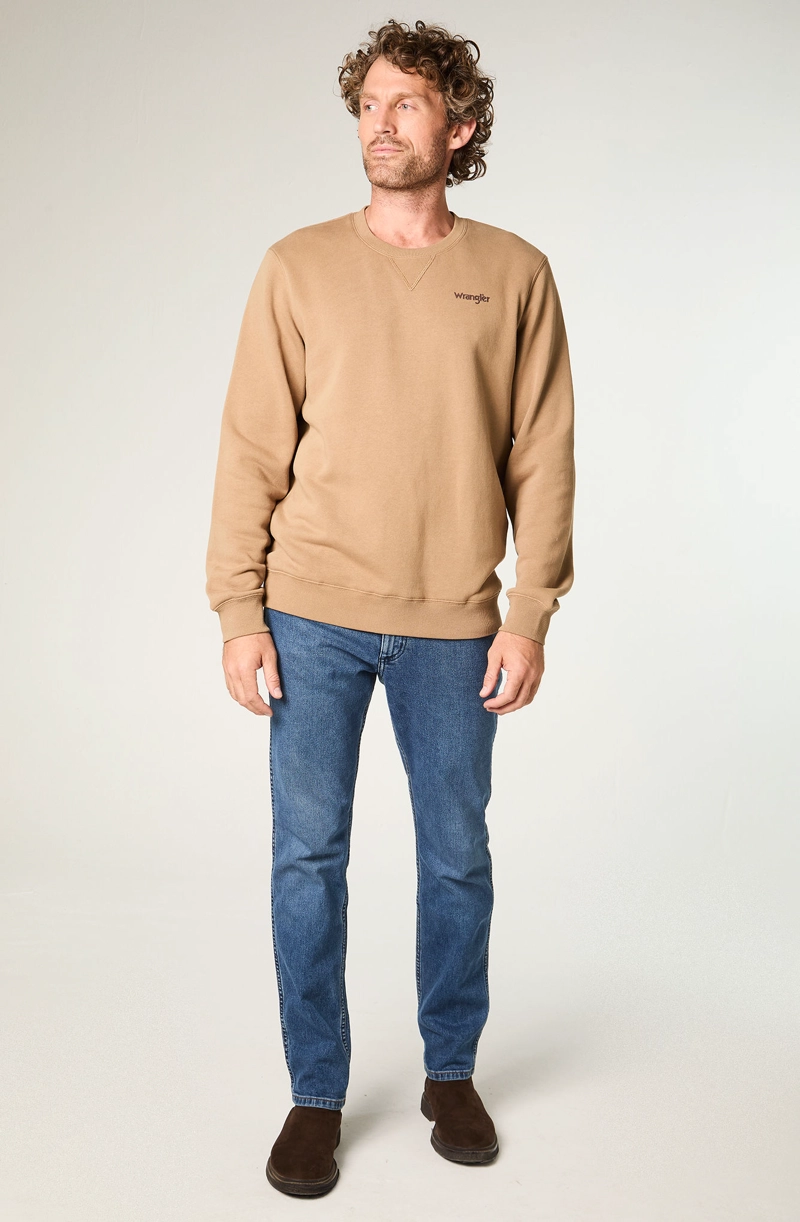 POLERON HOMBRE CREWNECK GRAPHIC REGULAR FIT BEIGE - 2