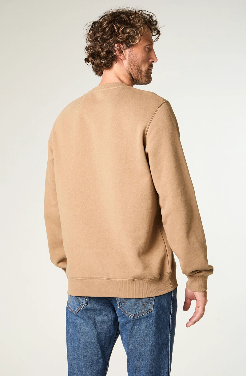 POLERON HOMBRE CREWNECK GRAPHIC REGULAR FIT BEIGE - 4