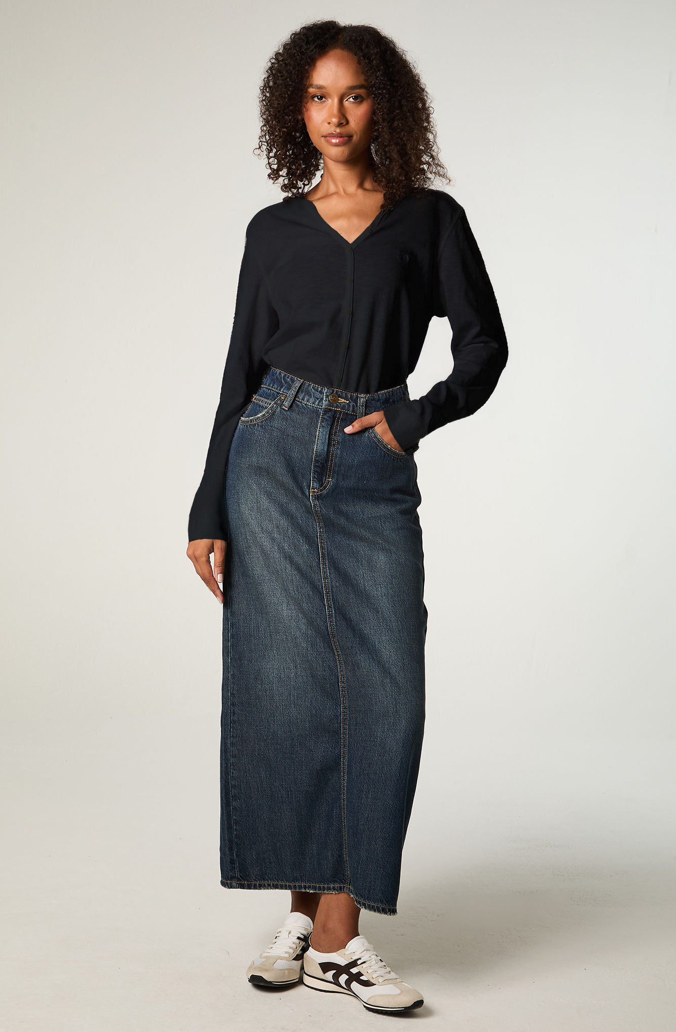 POLERA  MUJER REGULAR NEGRO HENLEY - 2
