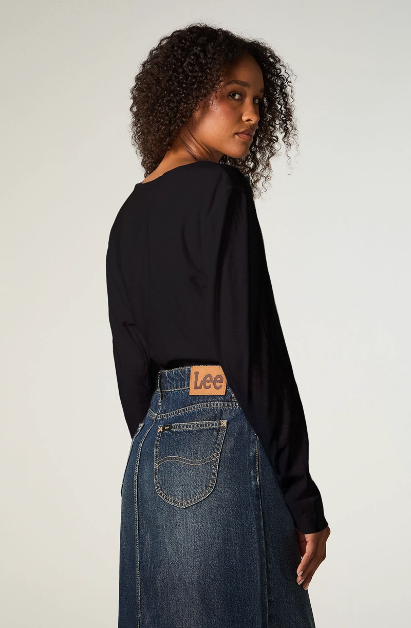 POLERA  MUJER REGULAR NEGRO HENLEY - 4