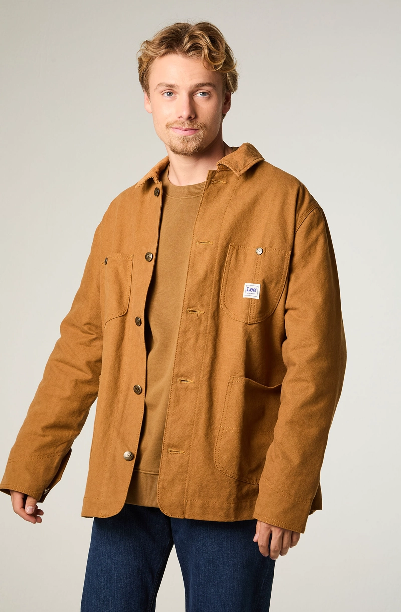 CHAQUETA HOMBRE LOOSE CAMEL CANVAS - 1