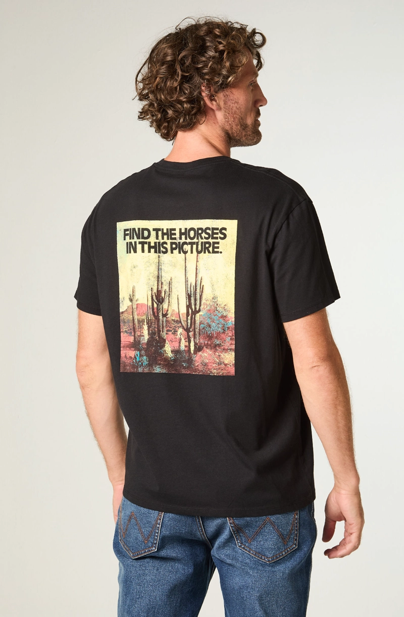 POLERA HOMBRE SS VINTAGE TEE REGULAR FIT NEGRO - 5
