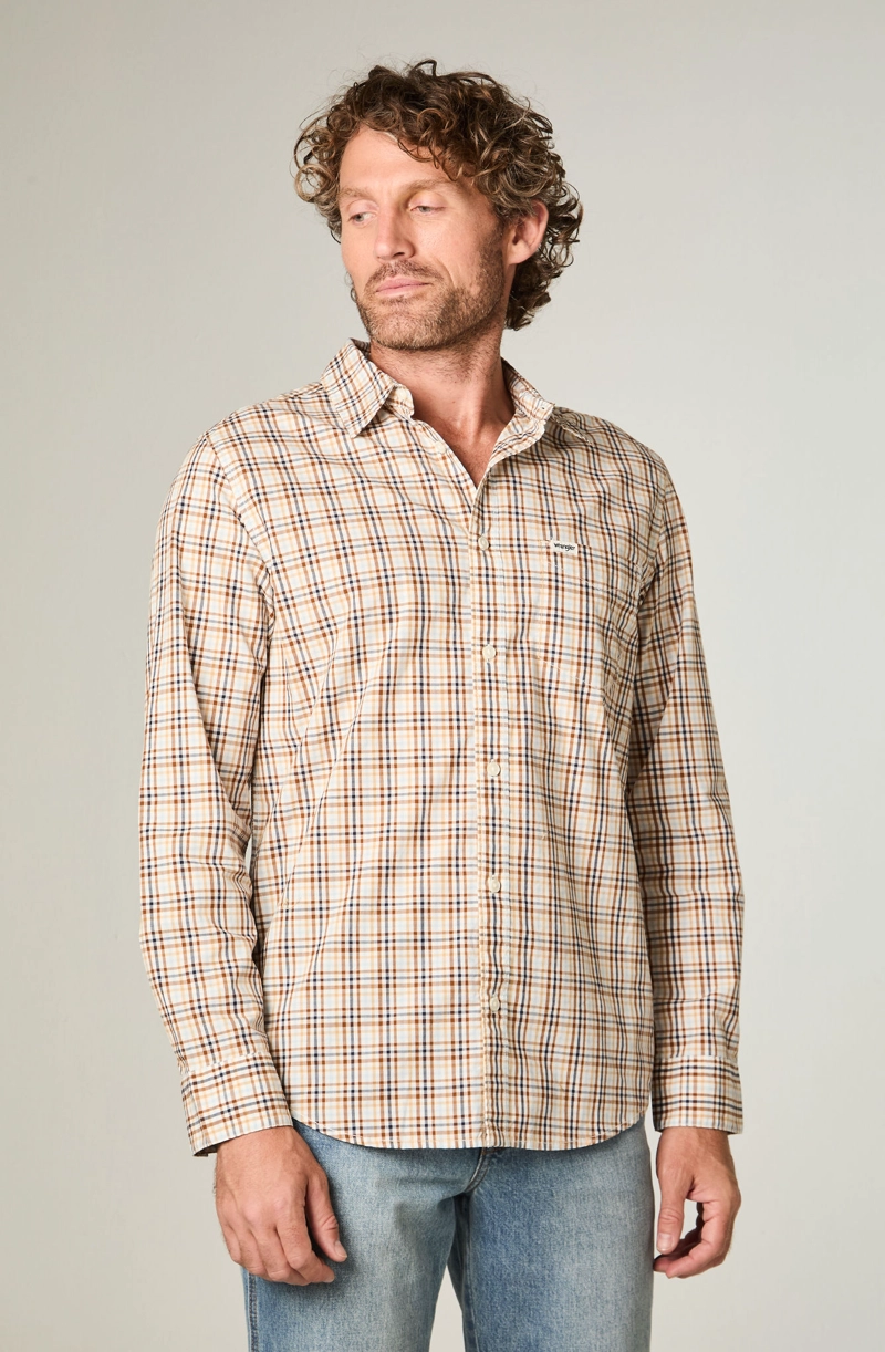 CAMISA HOMBRE 1 POCKET POPLIN REGULAR FIT BLANCO - 1