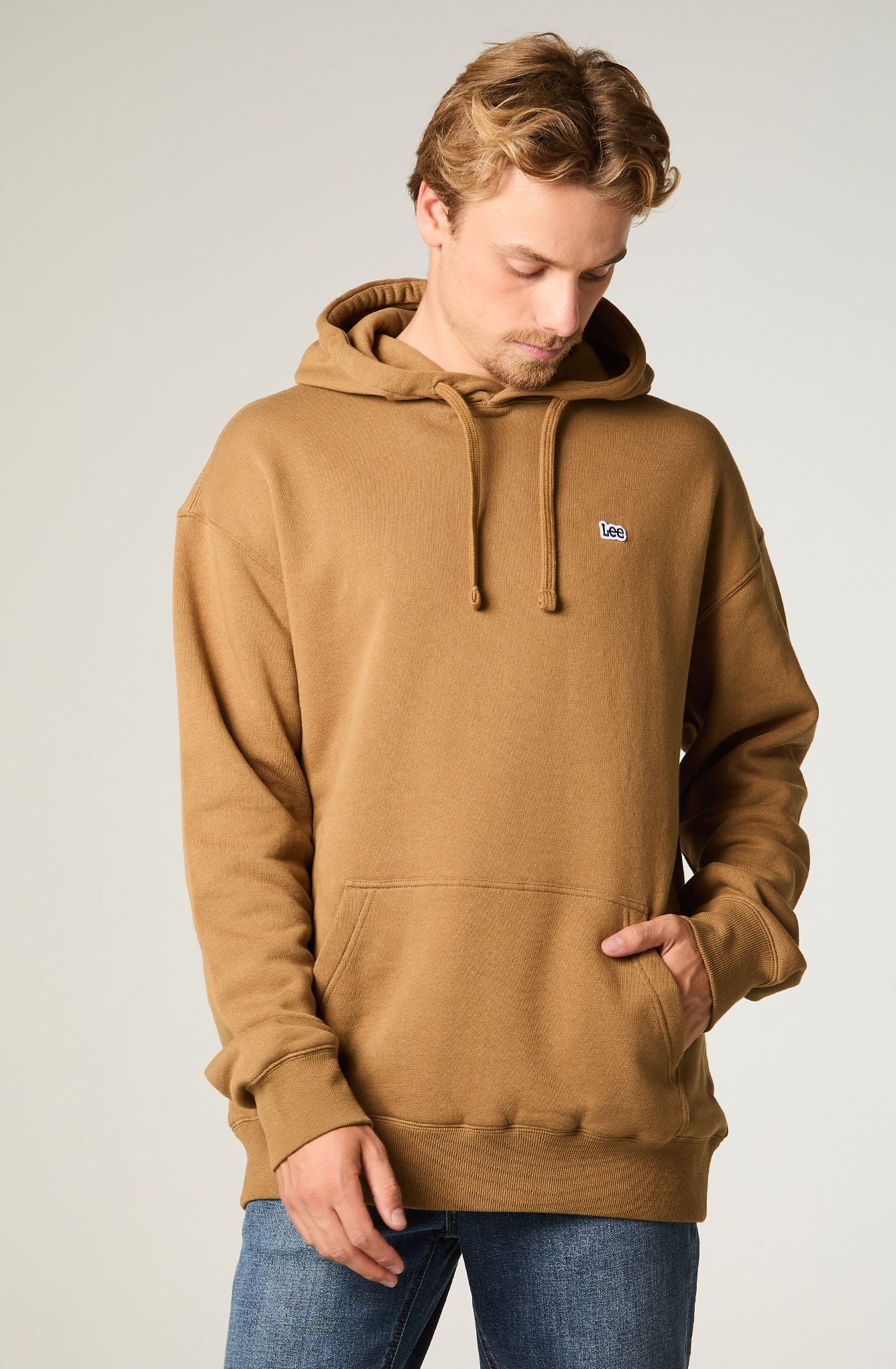 POLERON HOMBRE LOOSE TOSTADO HOODIE - 1