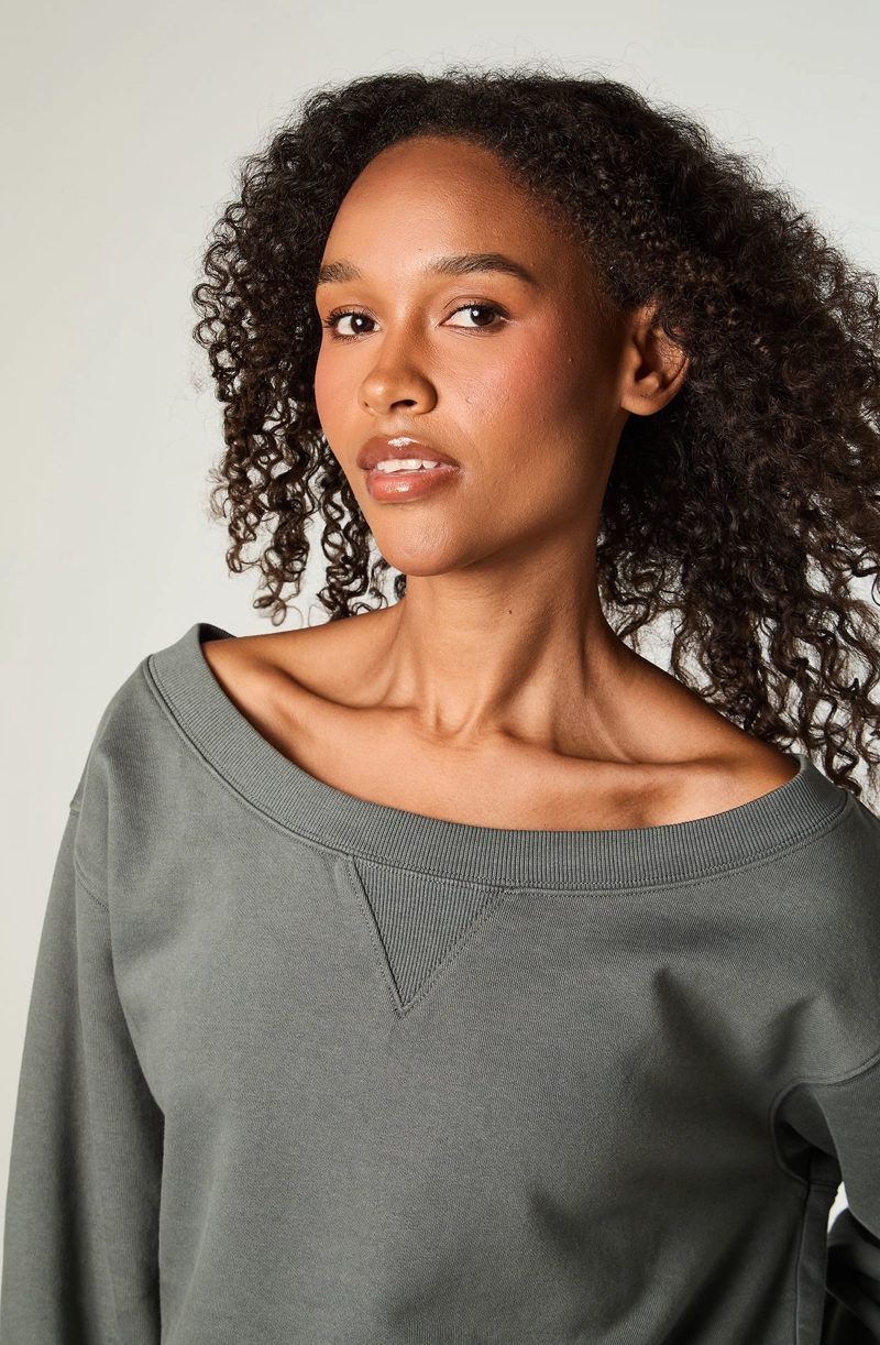 POLERON MUJER CROP PETROLEO SHOULDERS - 3