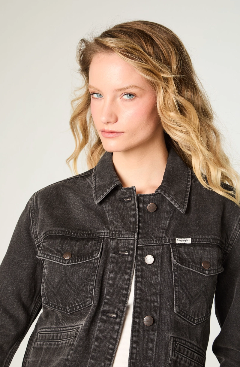 CHAQUETA MUJER HERITAGE DENIM HERITAGE FIT NEGRO - 3