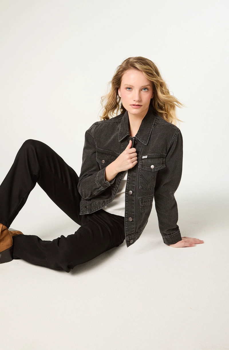CHAQUETA MUJER HERITAGE DENIM HERITAGE FIT NEGRO - 6
