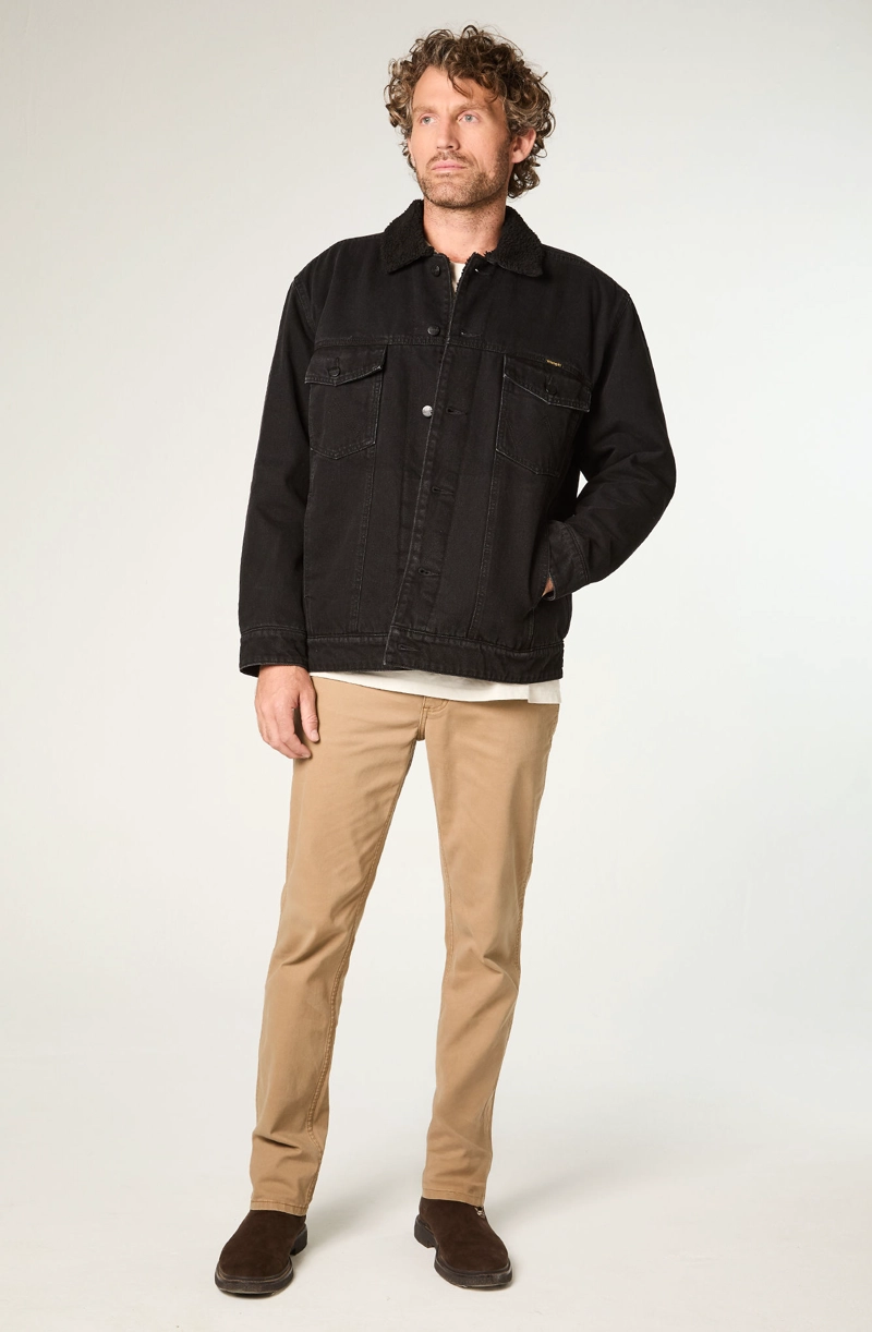 CHAQUETA HOMBRE SHERPA DENIM REGULAR FIT NEGRO - 2