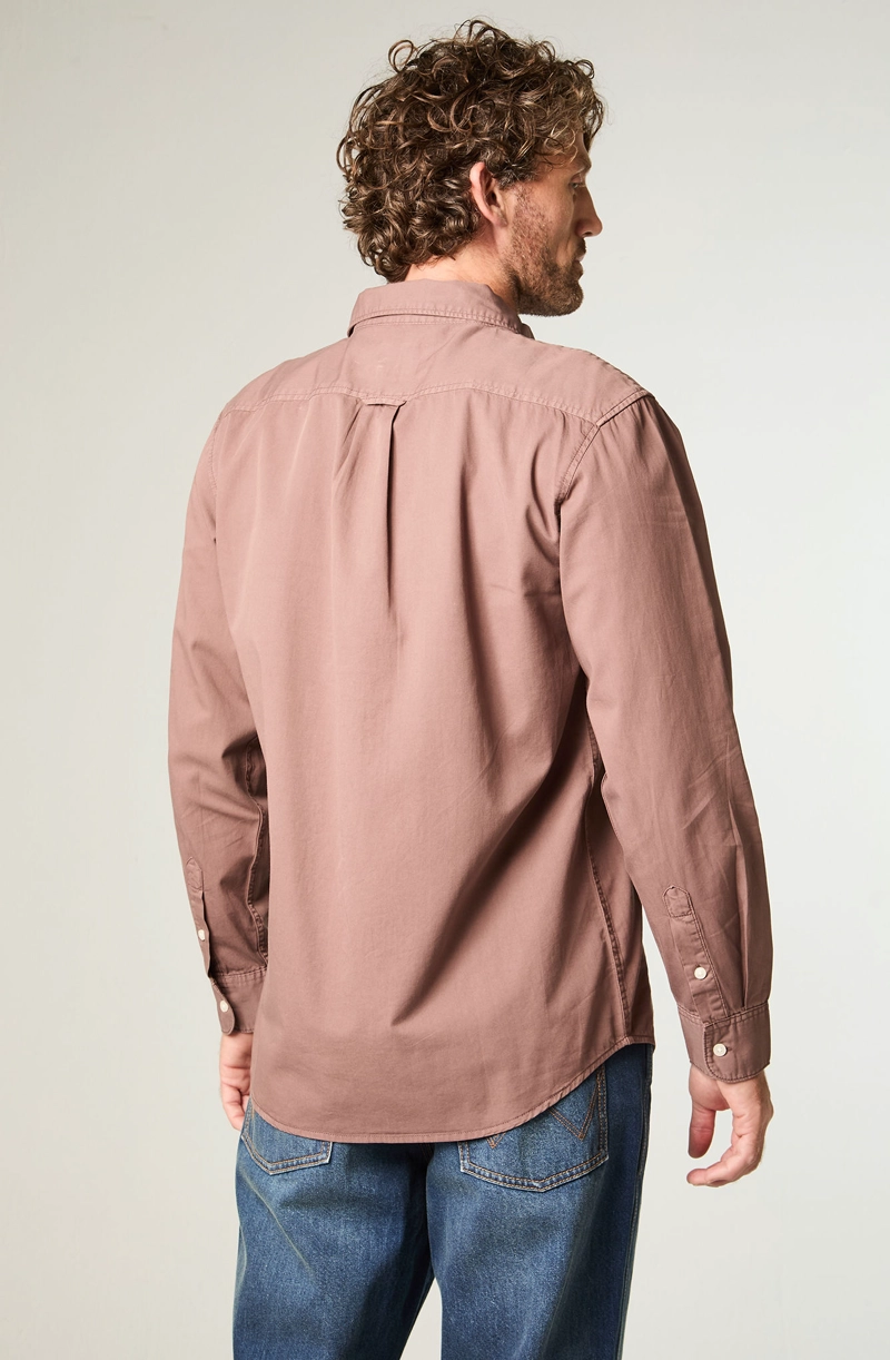 CAMISA HOMBRE LS NO POCKET REGULAR FIT CAFE - 4