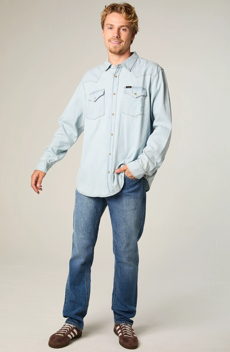 CAMISA  HOMBRE REGULAR CELESTE WESTERN - 2