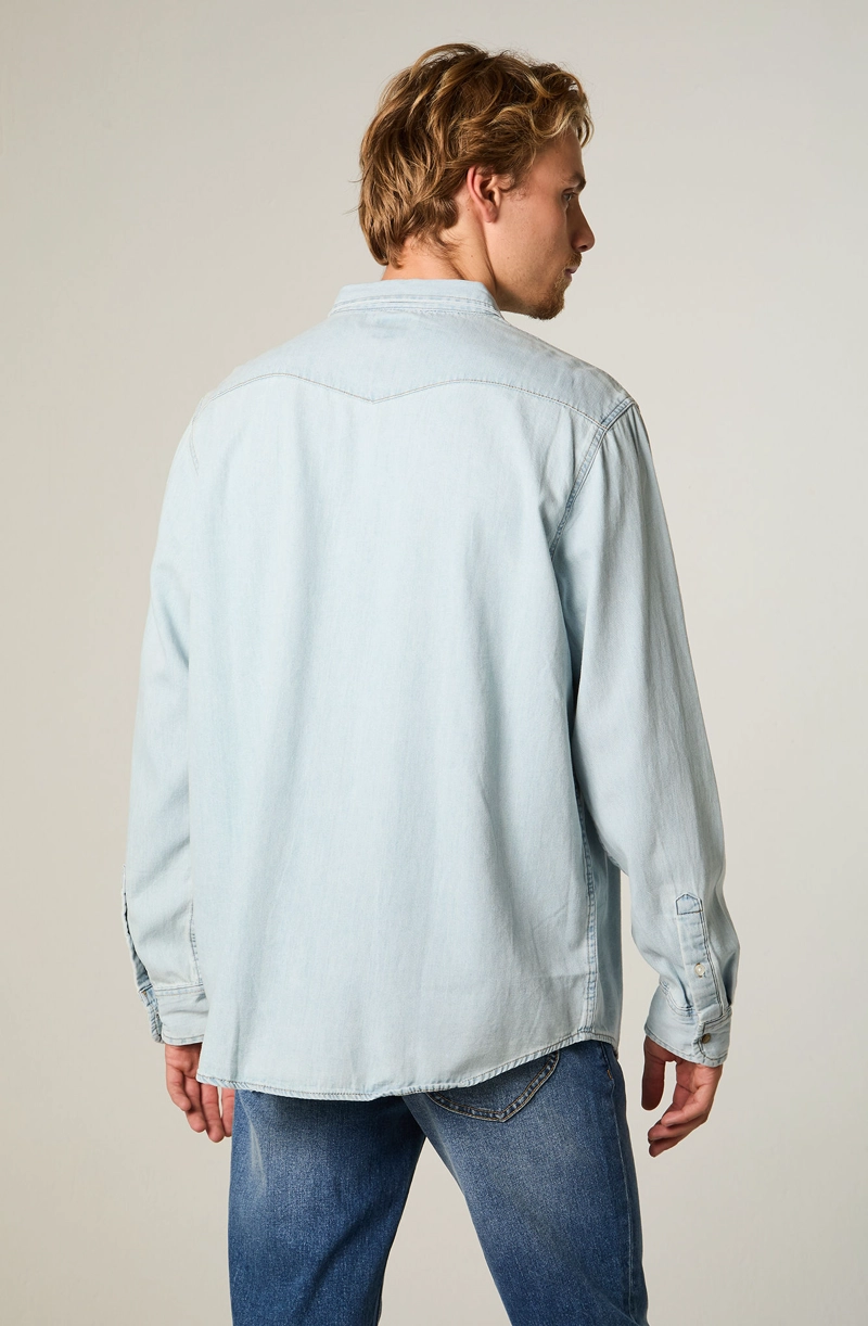CAMISA  HOMBRE REGULAR CELESTE WESTERN - 4
