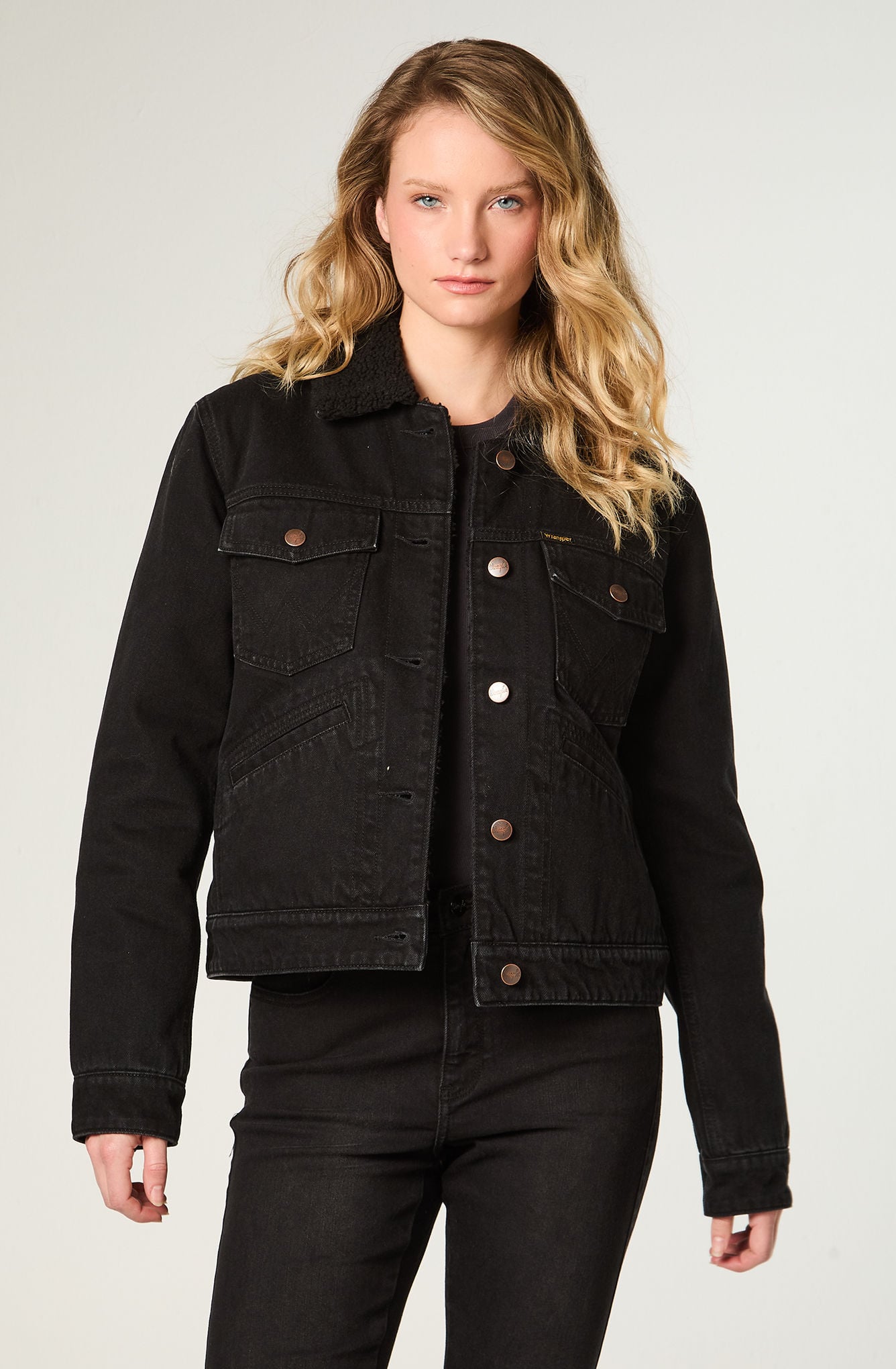 CHAQUETA MUJER HERITAGE SHERPA HERITAGE FIT NEGRO - 1