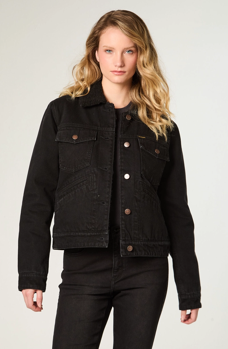 CHAQUETA MUJER HERITAGE SHERPA HERITAGE FIT NEGRO - 1
