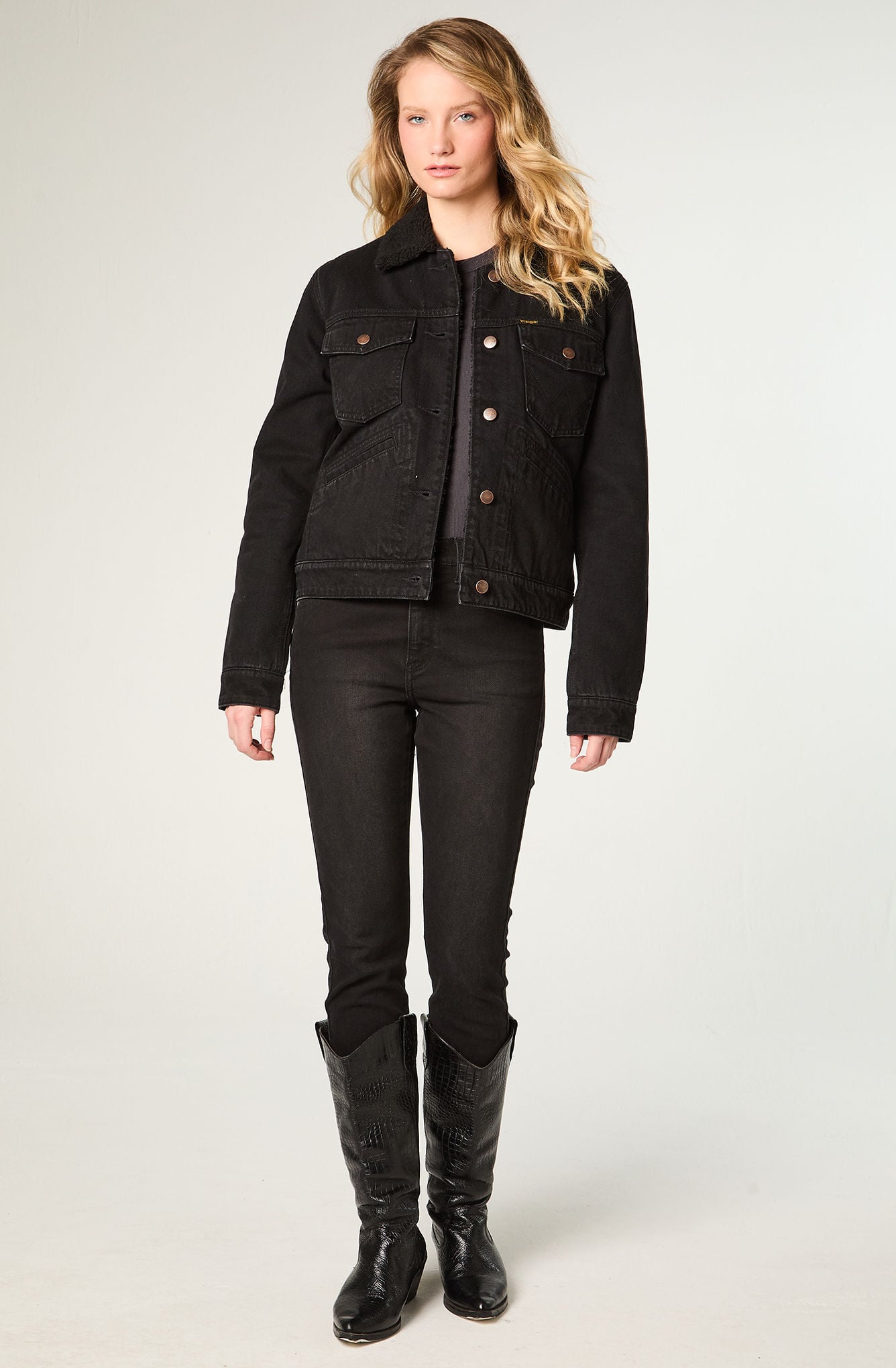 CHAQUETA MUJER HERITAGE SHERPA HERITAGE FIT NEGRO - 2