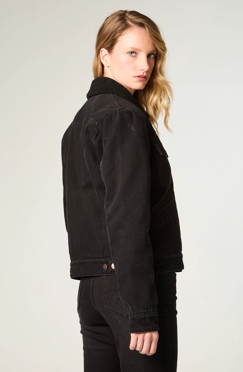 CHAQUETA MUJER HERITAGE SHERPA HERITAGE FIT NEGRO - 4