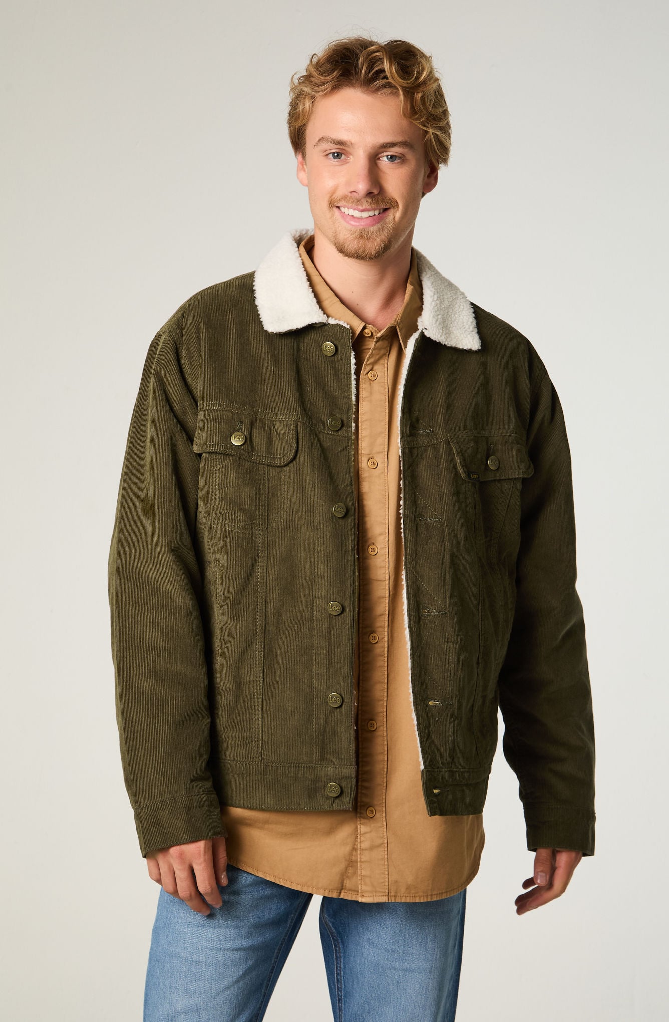 CHAQUETA HOMBRE REGULAR VERDE MILITAR COTELE - 1