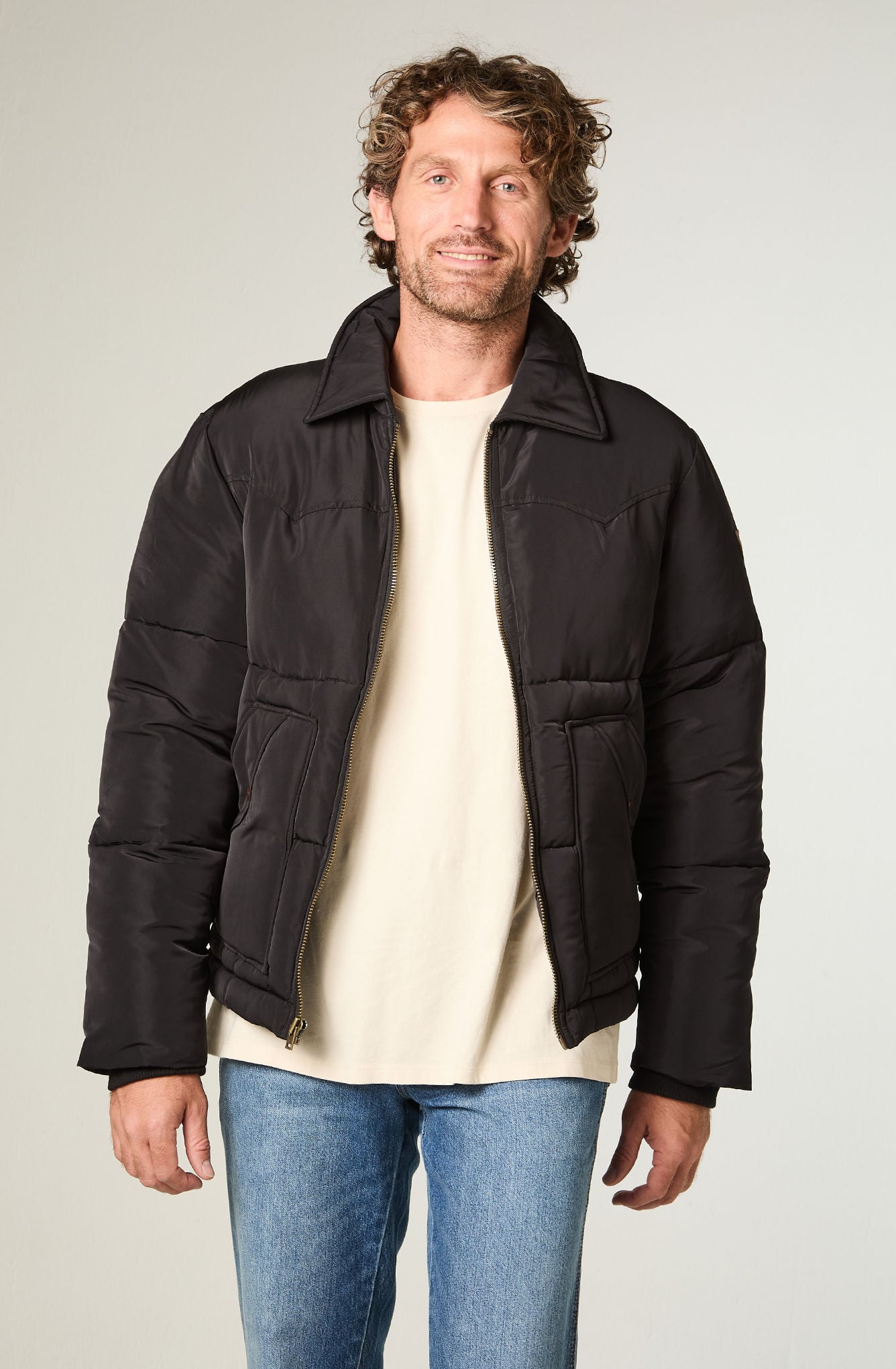 CHAQUETA HOMBRE PUFFER JACKET REGULAR FIT NEGRO - 1