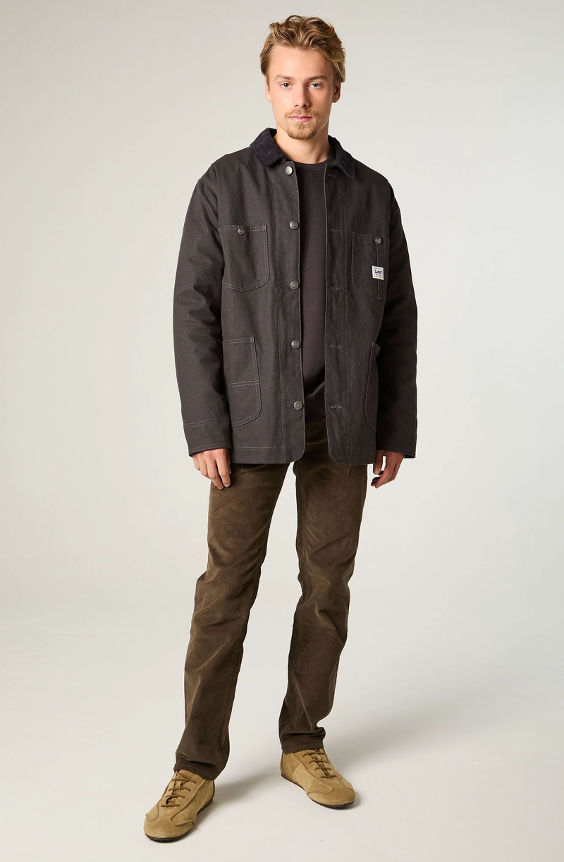 CHAQUETA HOMBRE LOOSE GRIS CANVAS - 2