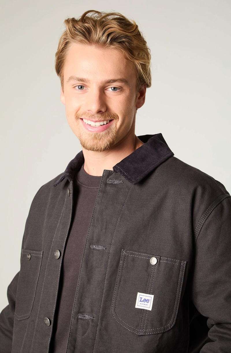 CHAQUETA HOMBRE LOOSE GRIS CANVAS - 3