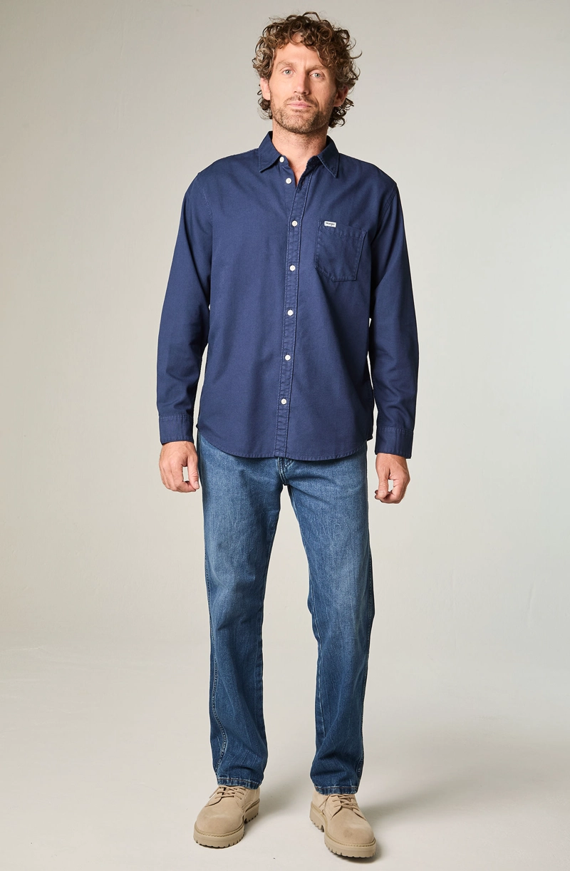 CAMISA HOMBRE LS 1 POCKET REGULAR FIT AZUL - 2