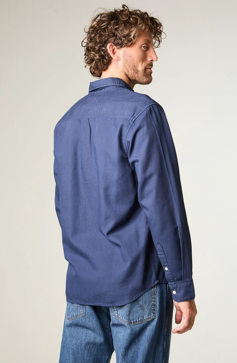 CAMISA HOMBRE LS 1 POCKET REGULAR FIT AZUL - 4
