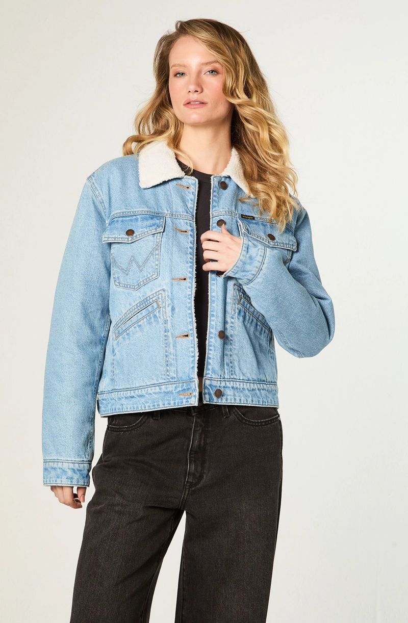 CHAQUETA MUJER HERITAGE SHERPA HERITAGE FIT AZUL - 1