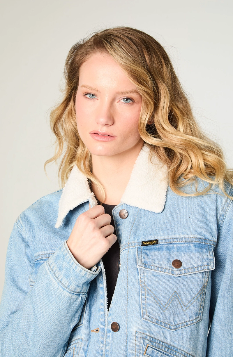 CHAQUETA MUJER HERITAGE SHERPA HERITAGE FIT AZUL - 3