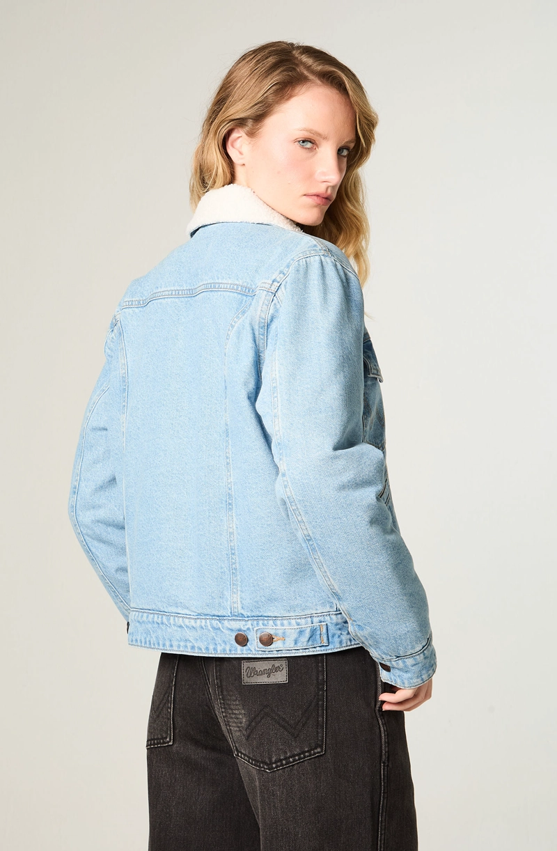 CHAQUETA MUJER HERITAGE SHERPA HERITAGE FIT AZUL - 4