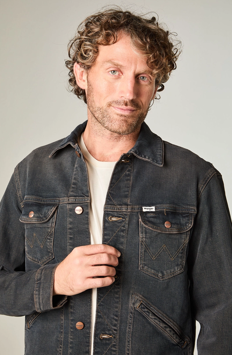 CHAQUETA HOMBRE 124MJ DENIM REGULAR FIT AZUL OSCURO - 3