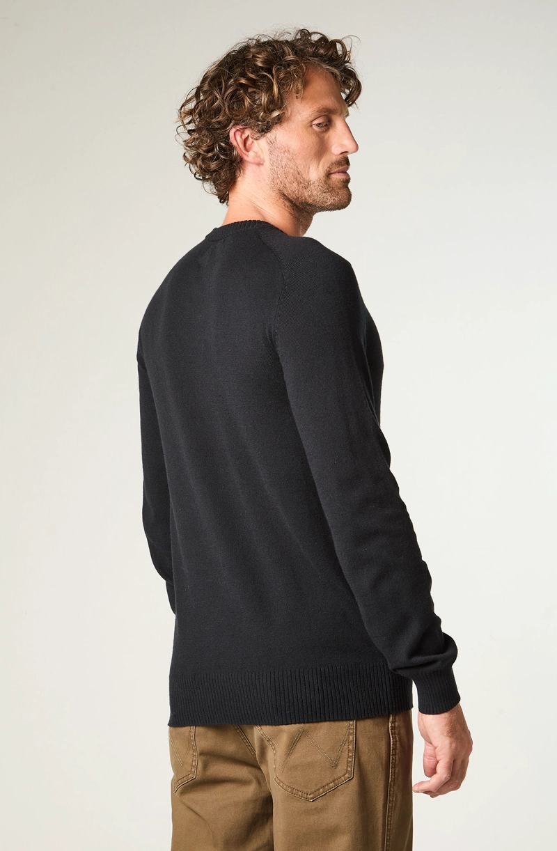 SWEATER HOMBRE KNIT SWEATER REGULAR FIT NEGRO - 3