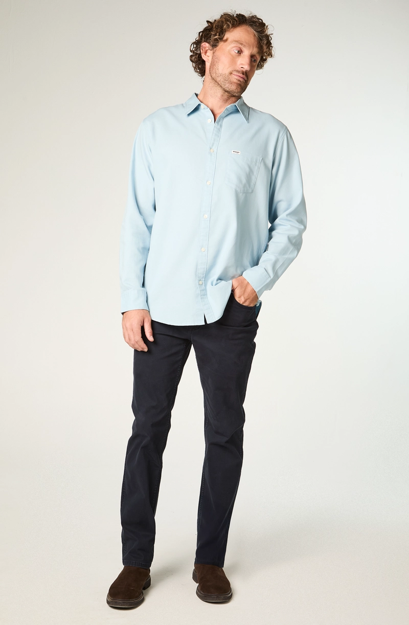 PANTALON HOMBRE GREENSBORO TWILL STRAIGHT TIRO MEDIO AZUL - 2