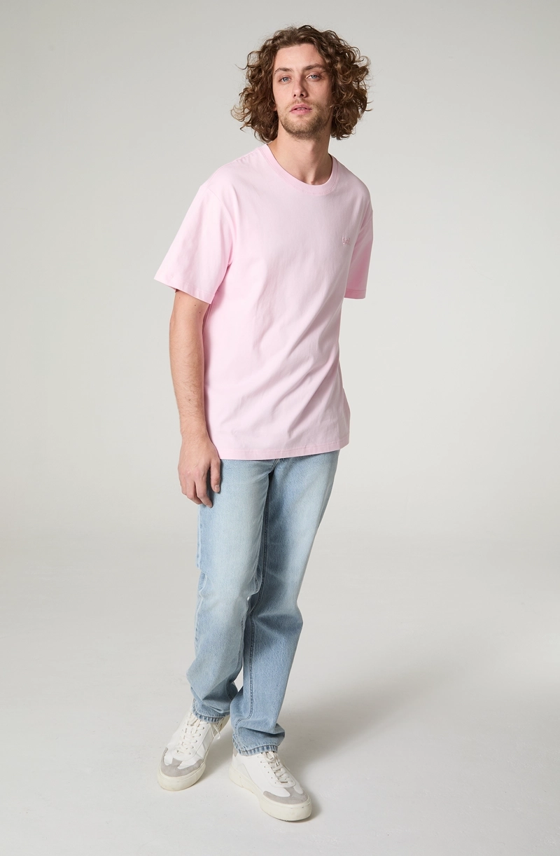POLERA HOMBRE CUELLO REDONDO MANGA CORTA  REGULAR  FIT BORDADO - 1
