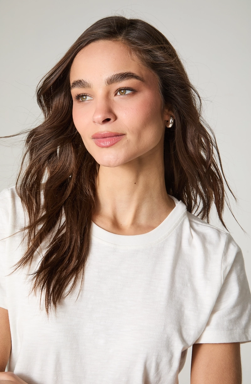 POLERA MUJER MANGA CORTA SLUB REGULAR  FIT BASIC - 3