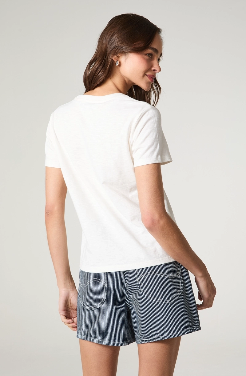 POLERA MUJER MANGA CORTA SLUB REGULAR  FIT BASIC - 4