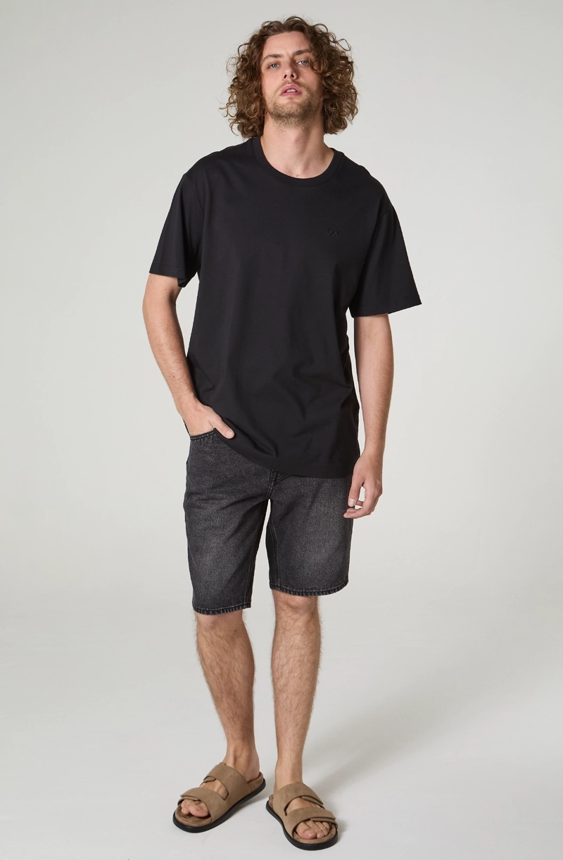 POLERA HOMBRE CUELLO REDONDO MANGA CORTA  REGULAR  FIT BORDADO - 1