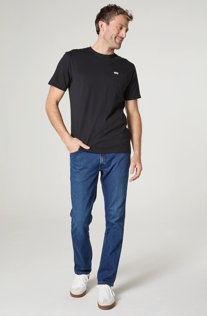 POLERA HOMBRE CUELLO REDONDO CON BOLSILLO REGULAR FIT 100% COTTON - 1