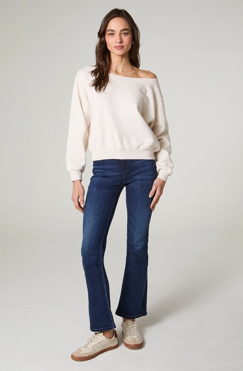 POLERON MUJER CUELLO BOTE RELAXED FIT - 1