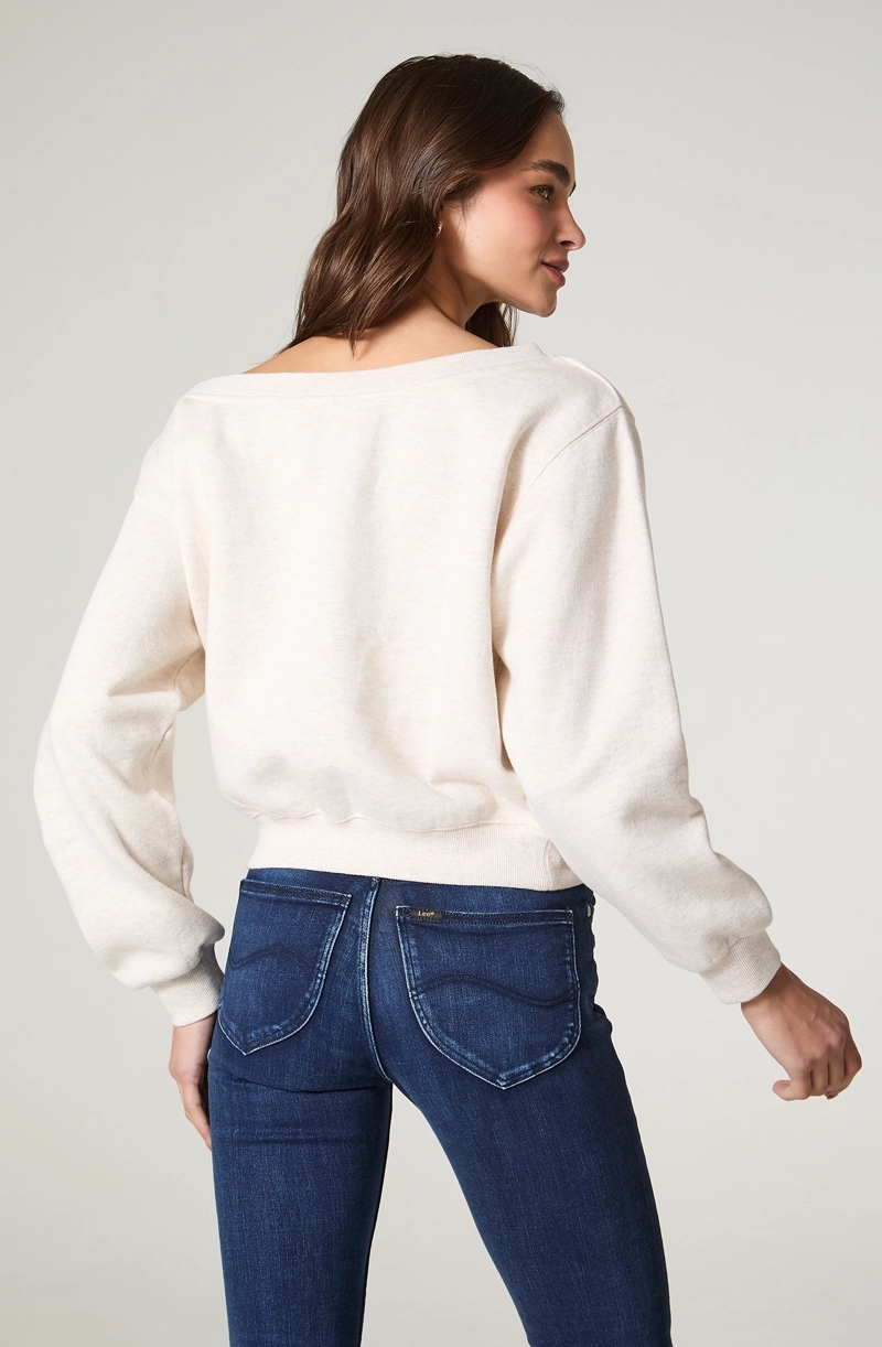 POLERON MUJER CUELLO BOTE RELAXED FIT - 4