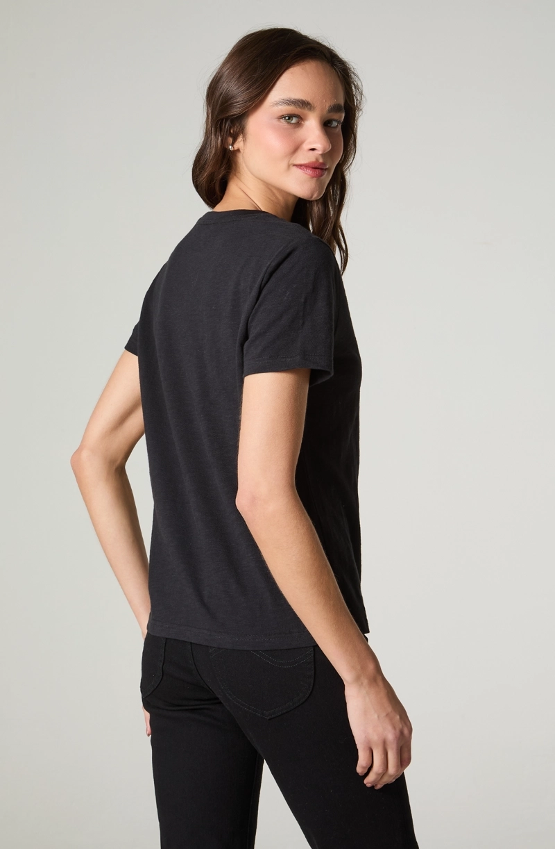 POLERA MUJER MANGA CORTA SLUB REGULAR  FIT BASIC - 4