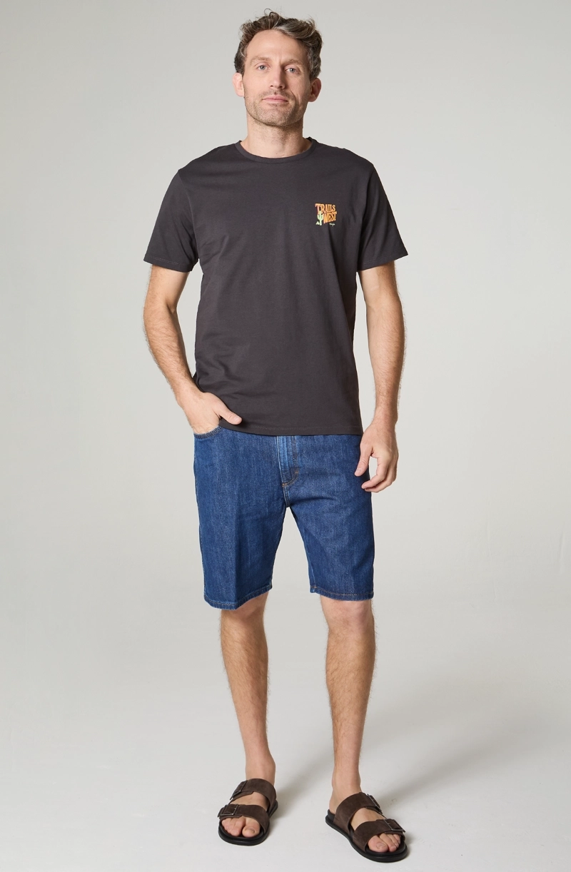 POLERA HOMBRE CUELLO REDONDO MANGA CORTA REGULAR FIT 100% COTTON - 1