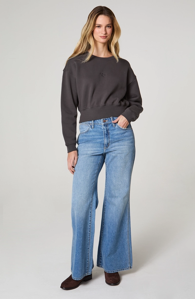 POLERON MUJER CUELLO REDONDO RELAXED FIT - 1