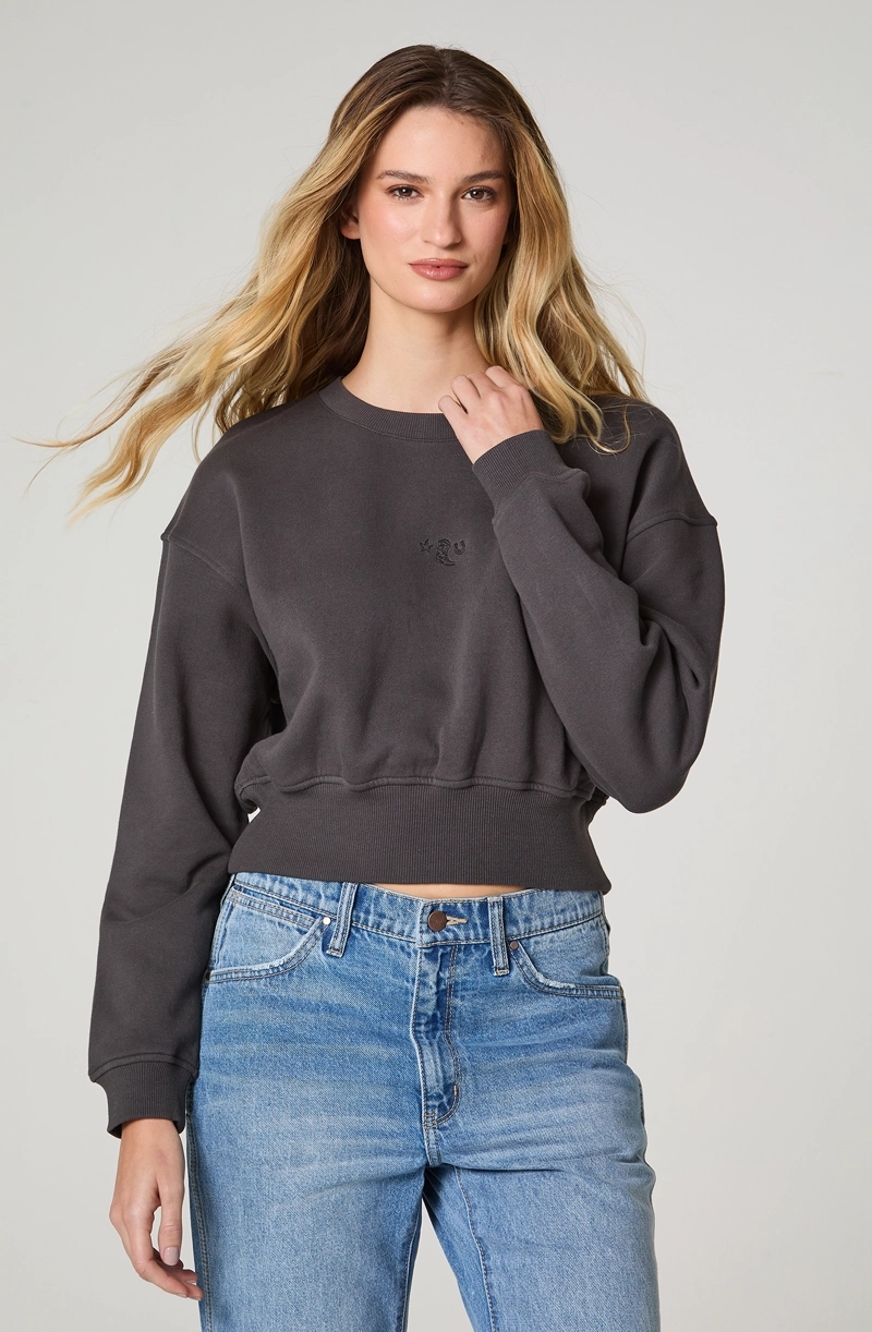 POLERON MUJER CUELLO REDONDO RELAXED FIT - 2