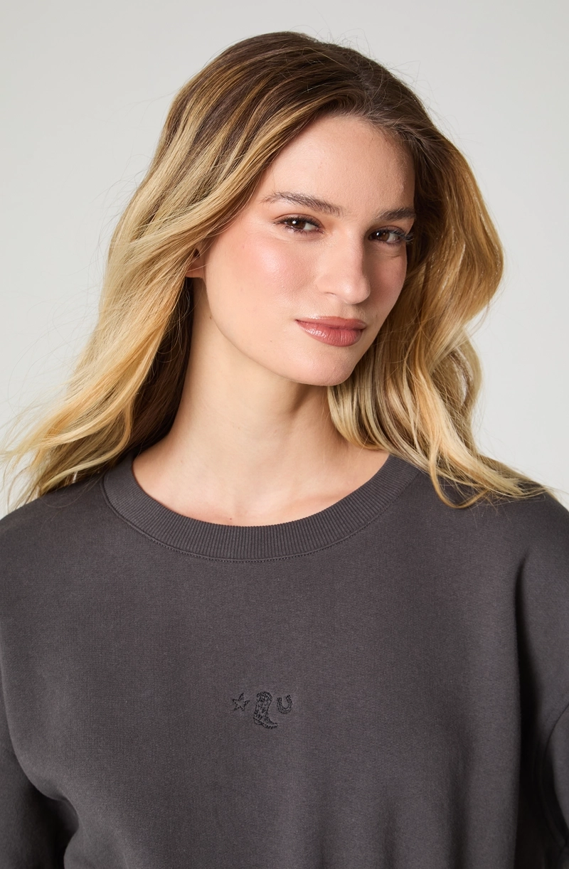 POLERON MUJER CUELLO REDONDO RELAXED FIT - 3
