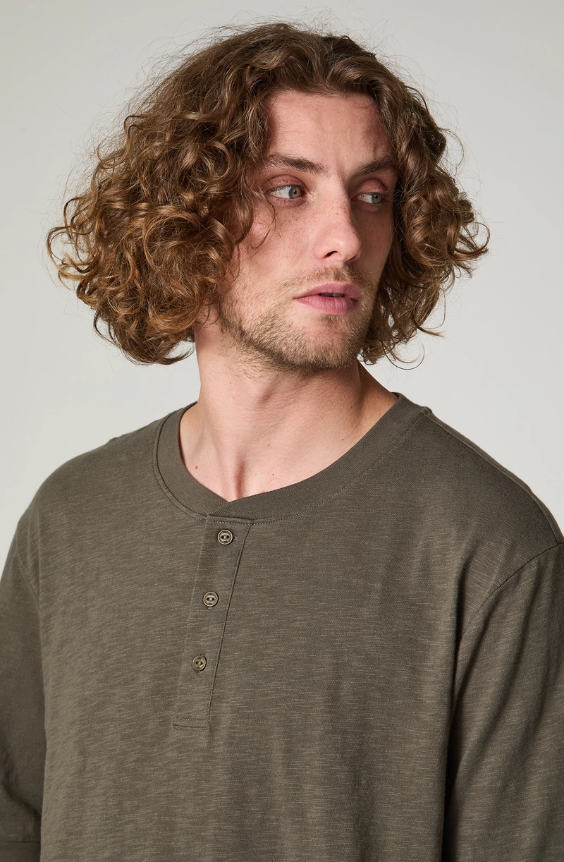 POLERA HOMBRE MANGA CORTA  HENLEY REGULAR  FIT BOTONES - 3
