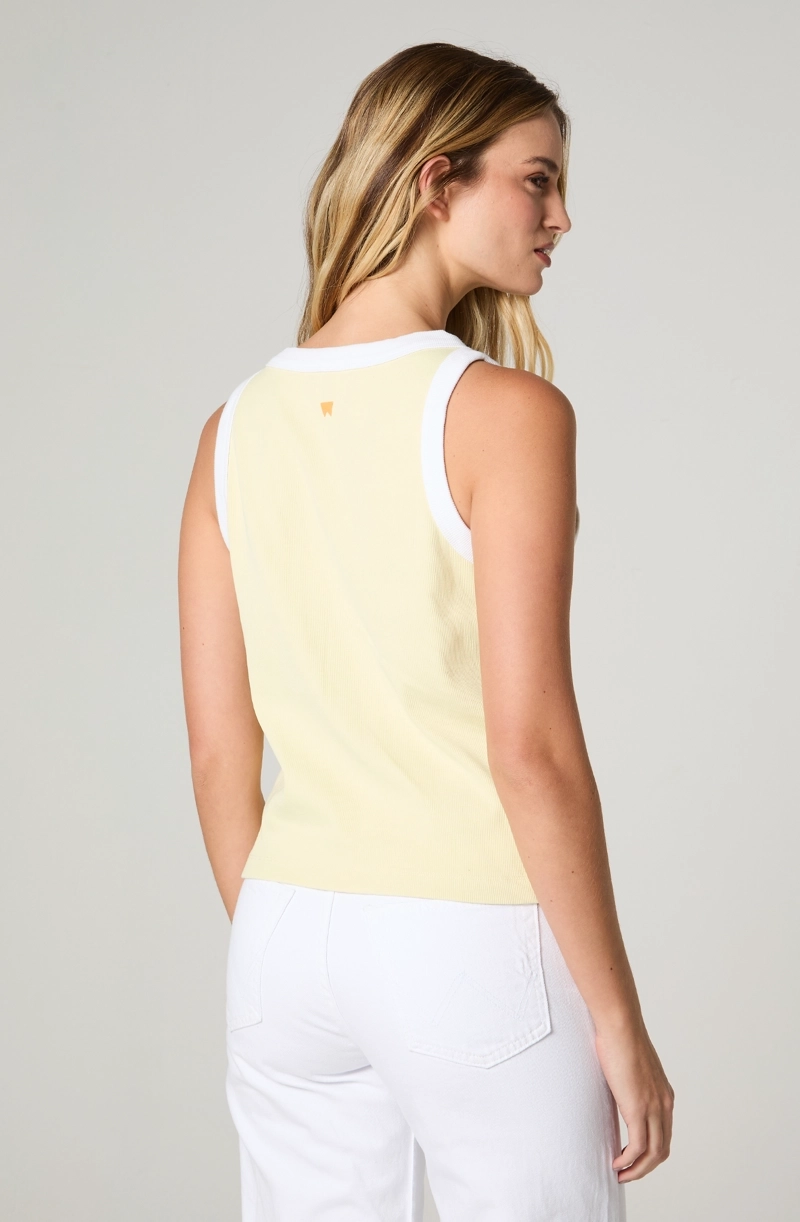 POLERA MUJER RINGER TANK SIN MANGAS SLIM FIT - 4
