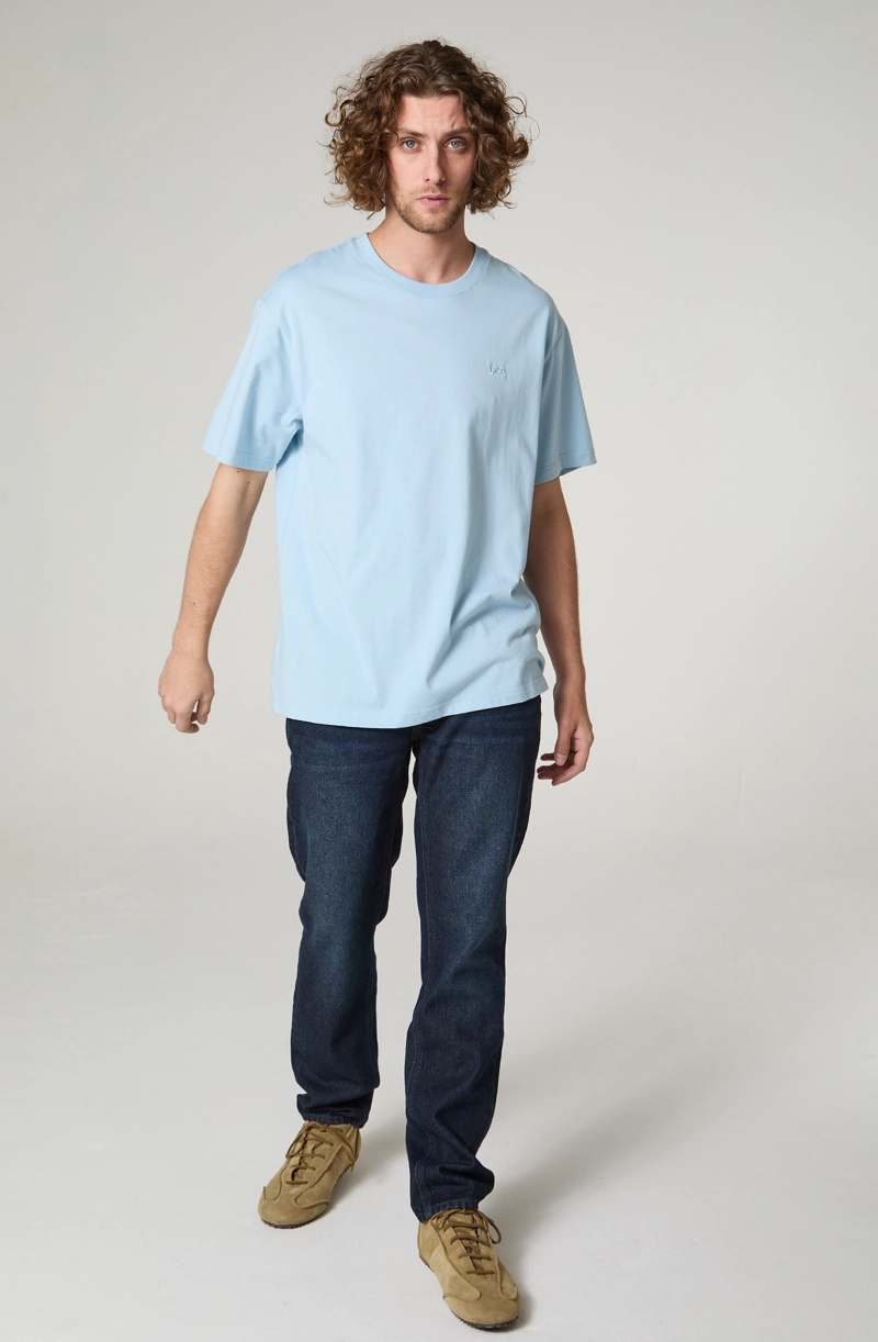 POLERA HOMBRE CUELLO REDONDO MANGA CORTA  REGULAR  FIT BORDADO - 1