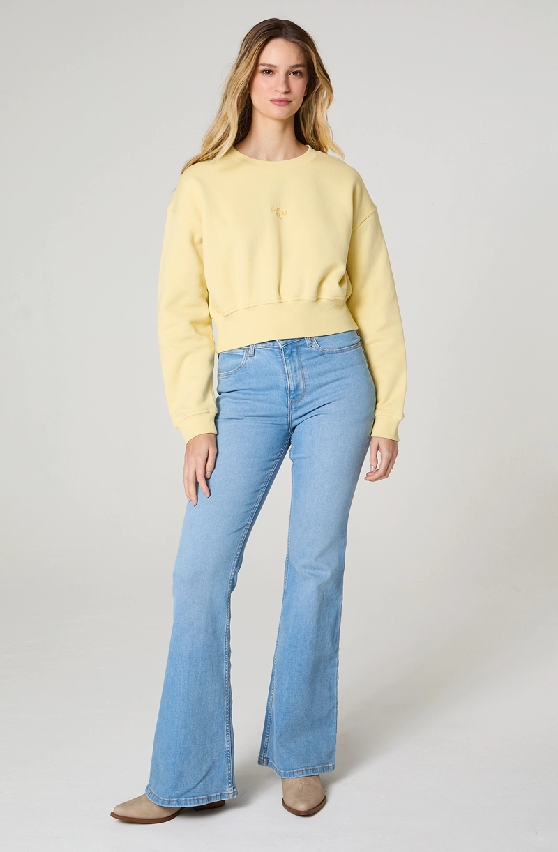 POLERON MUJER CUELLO REDONDO RELAXED FIT - 1